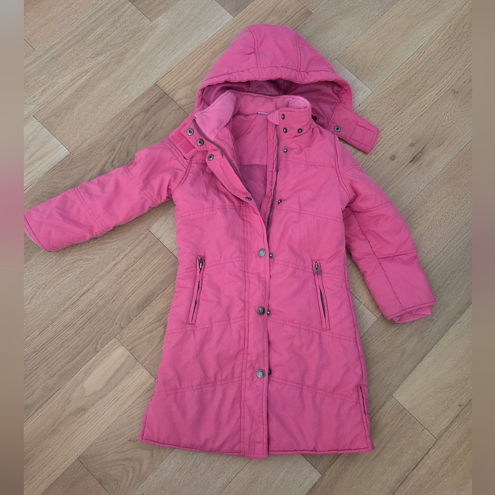 TANGERINE | Thin Pink Hooded Winter Coat